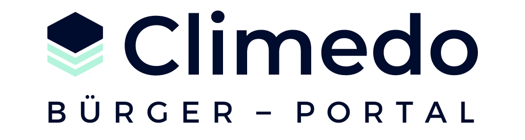Das Bild zeigt das Logo vom: Climedo Bürger-Portal