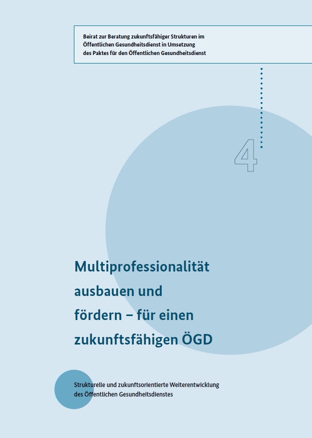 Cover des 4. Beiratsberichts Pakt ÖGD