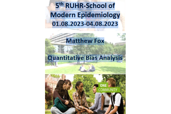 Das Bild zeigt einen Screenshot der RUHR-School of Modern Epidemiology