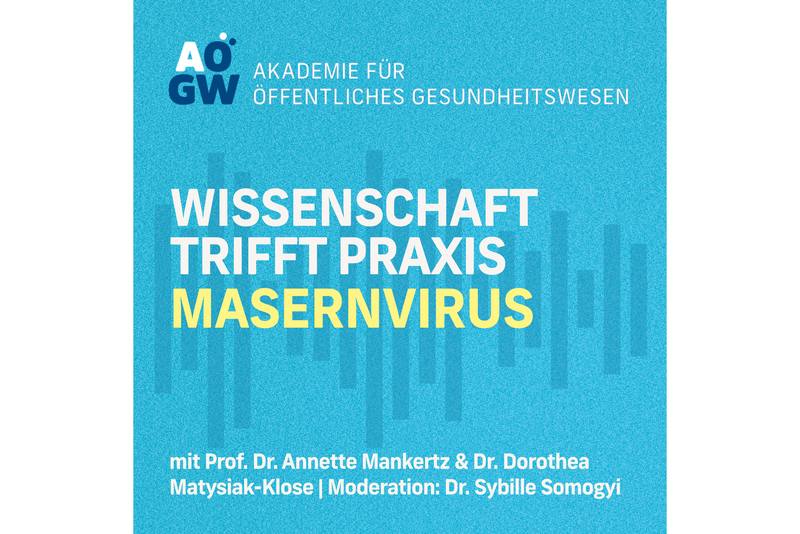 Das Bild zeigt das Cover des Podcasts: Prof. Dr. Annette Mankertz und Dr. Dorothea Matysiak-Klose | Das Masernvirus - Der lange Weg zur Masern-Elimination