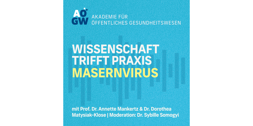 Das Bild zeigt das Cover des Podcasts: Prof. Dr. Annette Mankertz und Dr. Dorothea Matysiak-Klose | Das Masernvirus - Der lange Weg zur Masern-Elimination